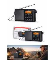 KTF-1715 Dijital FM/MW/SW Radyo Bluetooth & MP3 Saatli & Manuel Kanal Arama Taşınabilir