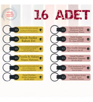 Sarı & Y Ağzı, 16’lı Set, Karne Günü Öğrencilerini Mutlu Edecek, Kişisel Mesaj Yazılan Anahtarlık