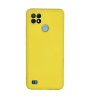 Realme C21 Kılıf Nano İçi Kadife Silikon - Sarı