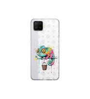 Oppo A73 ile Uyumlu Splash Bukalemun Tasarımlı Şeffaf Silikon Kılıf