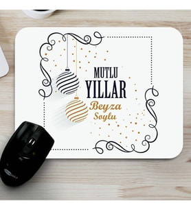 Kişiye Özel Mutlu Yıllar Mesajlı Mouse Pad