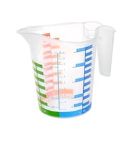 500 ml Renkli Dereceli Sert Plastik Mutfak Ölçü Kabı (5343)