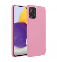 Samsung Galaxy A72 İnce Mat Silikon Kılıf Pembe