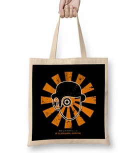 A Clockwork Orange Retro Japanese Bez Çanta Uzun Saplı