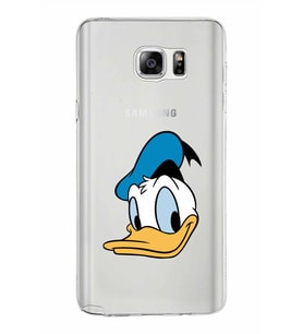 Samsung Galaxy Note 5 Kapak Donald Duck Tasarımlı Şeffaf Silikon Kılıf
