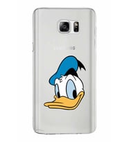 Samsung Galaxy Note 5 Kapak Donald Duck Tasarımlı Şeffaf Silikon Kılıf
