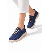 Comfort Sneaker Yumuşak Akıllı Bağcıklı Memory Taban Günlük Kaymaz Hafif Yürüyüş Ayakkabısı (Lacivert)