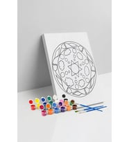 Paskalya Yumurtası Desenli Mandala Tuval Boyama Seti 40x50 cm
