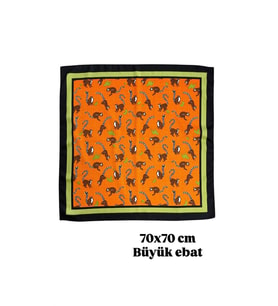 Desenli Fular 70X70 - ÇOK RENKLİ