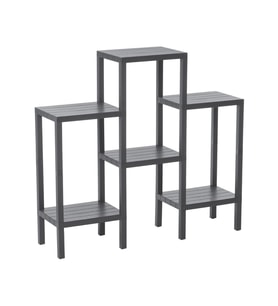 Lunaev 6 Raflı - Gri Modüler Ünite Plastik 108x100x29 Cm Çok Amaçlı Düzenleyici