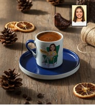 Kişiye Özel Karikatürlü Cat Mom Kedi Annesi Türk Kahvesi Fincanı Anneler Günü Hediyesi