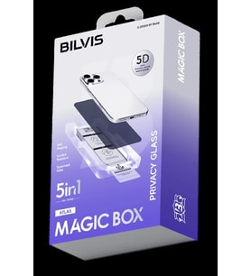 Apple iPhone 14 Pro Max Uyumlu Bilvis 5in1 5D Magic Hayalet Cam Ekran Koruyucu - Siyah