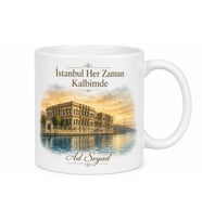 Çırağan Sarayı Temalı İstanbul Kupası Özel Tasarım Baskılı Porselen Kupa Bardak Hediye