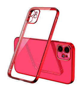 iPhone 12 6.1inç Renkli Kenar Şeffaf Kılıf Kamera Korumalı Kılıf-(5775) - SSSSSS3443-7146
