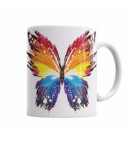 Butterfly Renkli Soyut Kelebek Kupa Bardak Porselen