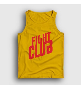 Presmono Unisex Sarı Logo Film Dövüş Kulübü Fight Club Atlet 244248tt (Sarı)