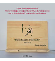 Münzevi Masaüstü Ahşap Rahle/Tablet/Kitap Tutucu-Model022