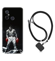 Xiaomi Redmi 12C Kılıf Resimli Boyun Askılı İpli Desenli Silikon Muhammed Ali 1369