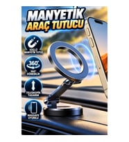 MagSafe Uyumlu Manyetik Araç İçi Telefon Tutucu 360° Dönebilir Teleskopik Tasarım