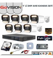 7’Lİ 2MP FULL COLOR 3.6MM LENS 1080P FULLHD WARMLED AHD DIŞ MEKAN SETİ
