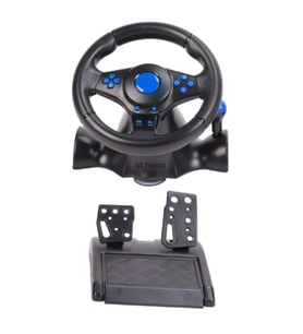 Gaming Direksiyon Konsolu Gaz Pedalı+Fren,Titreşimli Dönüş Çok İşlevli PC Uyumlu Oyuncu Yarış Direksiyonu (Karışık)
