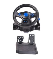 Gaming Direksiyon Konsolu Gaz Pedalı+Fren,Titreşimli Dönüş Çok İşlevli PC Uyumlu Oyuncu Yarış Direksiyonu (Karışık)