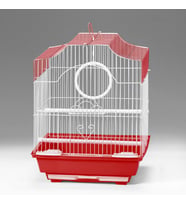 Qh Pet Kuş Kafesi 30x23x39 cm Kırmızı H89102-R Kanarya Muhabbet Kuşu için