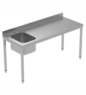 Electrolux Professional Özel Şef Çalışma Tezgahı, Tek Evyeli (solda), 100 Mm Sırtlı - 1800 Mm, Plus GTL1810SXE