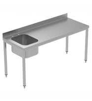 Electrolux Professional Özel Şef Çalışma Tezgahı, Tek Evyeli (solda), 100 Mm Sırtlı - 1800 Mm, Plus GTL1810SXE