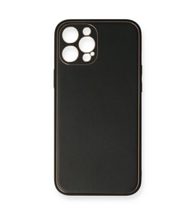 Apple İphone 12 Pro Kılıf Coco Deri Silikon Kapak - Siyah