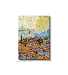 Dikey Cam Tablo Salon Duvar Tablosu Dikey Cam Vangogh 113 Yeni Ev Hediyesi Ofis Tablosu