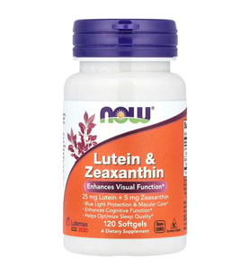 Lutein & Zeaxanthin  │25 mg Lutein + 5 mg Zeaxanthin│120 Softggels