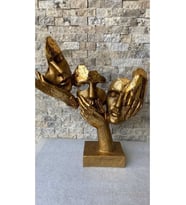Üçlü Yüz Figürlü (Büyük) Gold Biblo