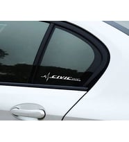 civic Nabız Kalp atışı sticker 2 adet kelebek cam