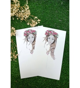 Özel Kesimli  25 Adet Toka Kartı - Kalın Kuşe (5990) Bandana Kartı - 9x14cm 