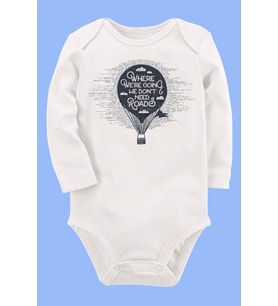 Organik Baskılı Pamuklu Unisex Bebek Body UZUNKOLE25