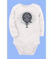 Organik Baskılı Pamuklu Unisex Bebek Body UZUNKOLE25