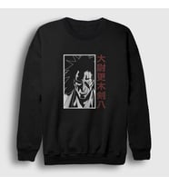 Presmono Unisex Siyah Kenpachi Anime Bleach Sweatshirt 127771tt