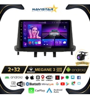 Megane 3 Kablosuz Carplay 2+64GB Android 13 Navigasyon Multimedya Sistemi