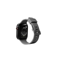 Apple Watch 7 41mm Uyumlu Kordon Silikon Yumuşak Esnek Sportif KRD-23 Kayış (Gri)