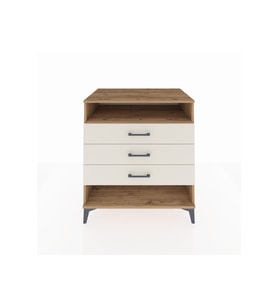 Kronos Şifonyer Tek Raflı 3 Çekmeceli 88x59x96 Çam-Aytaşı