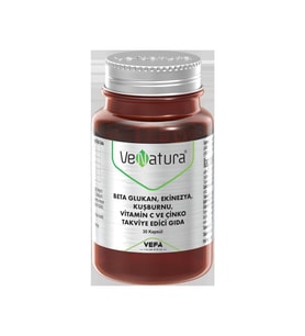Venatura Beta Glukan, Ekinezya, Kuşburunu, Vitamin C, Çinko 30 Kapsül