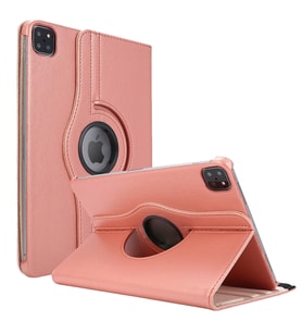 Microsonic Apple iPad Pro 11'' 2021 3. Nesil Kılıf (A2377-A2459-A2301-A2460) 360 Rotating Stand Deri Rose Gold