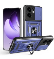 Oppo Reno 13F 5G Kılıf Magnetik Standlı Kamera Korumalı Zore Sürgülü Vega Kapak
