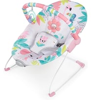 Bright Starts Flamingo Vibes 3 Noktalı Emniyet Kemeri Titreşimli Salyangoz ve Oyuncak Barı