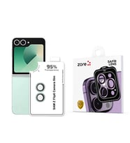 Samsung Galaxy Z Flip 6 Parmak İzi Bırakmayan Anti-Reflective Özel Safir Kamera (Yeşil)