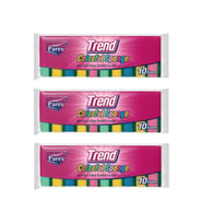 Trend 10'lu Rengarenk Düz Sünger Üçlü Paket