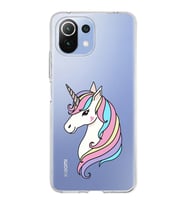 Xiaomi Mi 11 Lite Uyumlu Kapak Unicorn Tasarımlı Şeffaf Silikon Kılıf