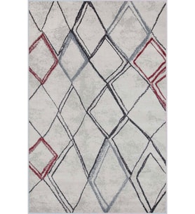 Eliana Home Baskılı, Yıkanabilir Kaymaz Taban Salon Halısı LNA1448 100x150 cm (Gri)