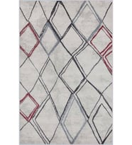 Eliana Home Baskılı, Yıkanabilir Kaymaz Taban Salon Halısı LNA1448 100x150 cm (Gri)